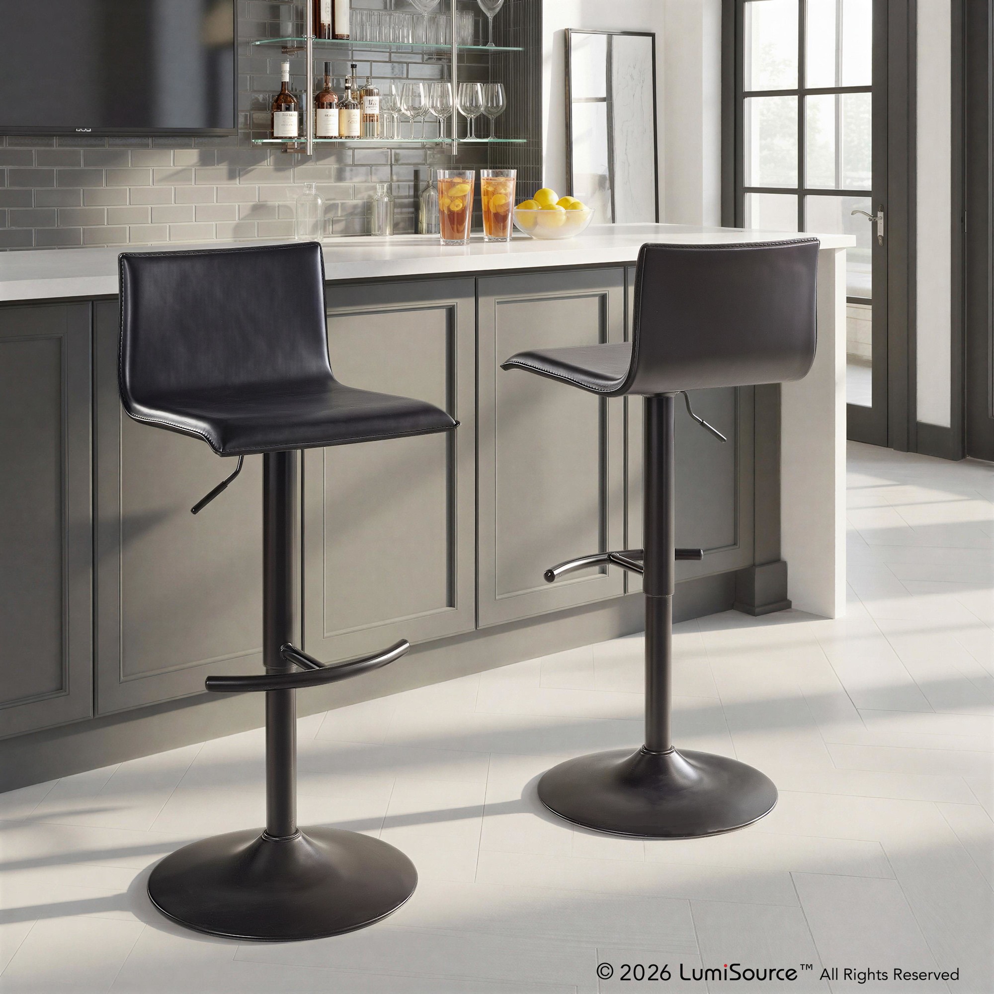 Mara Adjustable Barstool - Set Of 2